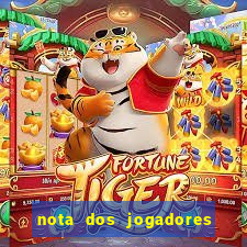 nota dos jogadores do flamengo